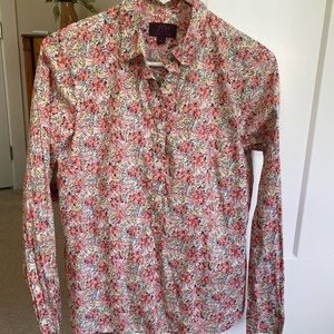 J.Crew Liberty Fabric button down top! Size 4